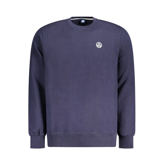 Sweatshirt by North Sails for men in cotton blue showcases a slouchy chic silhouette, artfully detailed with a slouchy chic crew neckline and long-sleeve for a slouchy chic finish.