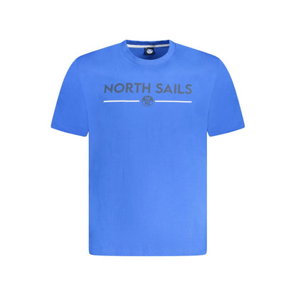 T-Shirt by North Sails for men in cotton blue & print features a plush silhouette, showcasing a sophisticated and short-sleeve for a truly plush finish.