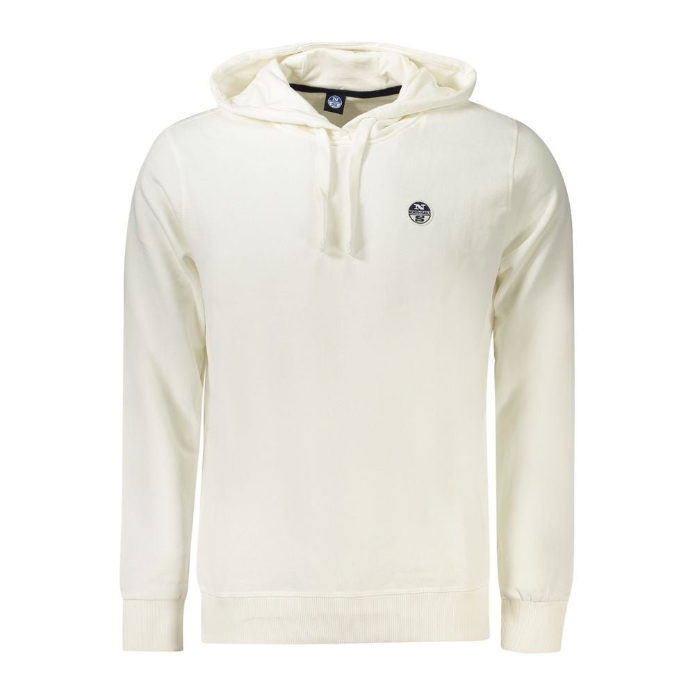 Sweatshirt Hoodie by North Sails for men in cotton blue & white features a slouchy chic silhouette, detailed with a slouchy chic long-sleeve and a signature hooded neckline for an elevated aesthetic.