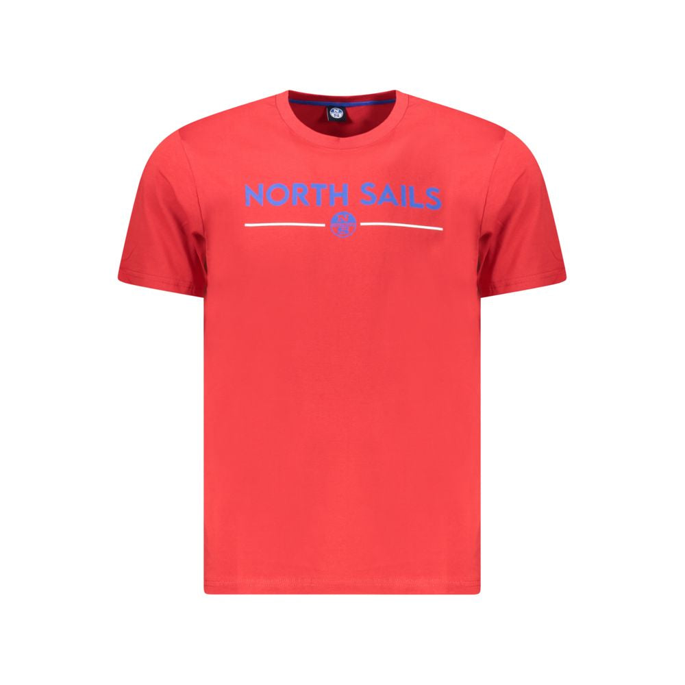 T-Shirt by North Sails for men in cotton red & print showcases a dramatic silhouette, elegantly detailed with a dramatic crew neckline and for a truly dramatic finish.
