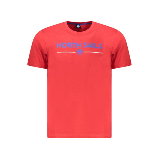 T-Shirt by North Sails for men in cotton red & print showcases a dramatic silhouette, elegantly detailed with a dramatic crew neckline and for a truly dramatic finish.