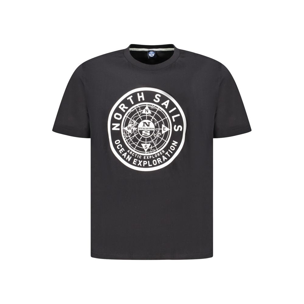 T-Shirt by North Sails for men in cotton black & print features an edgy silhouette, meticulously detailed with a sophisticated and crew neckline for a truly edgy finish.