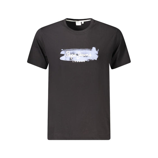 T-Shirt by Pepe Jeans for men in cotton black, signature & print features an on trend silhouette, perfectly showcasing a on trend and for an elevated aesthetic.