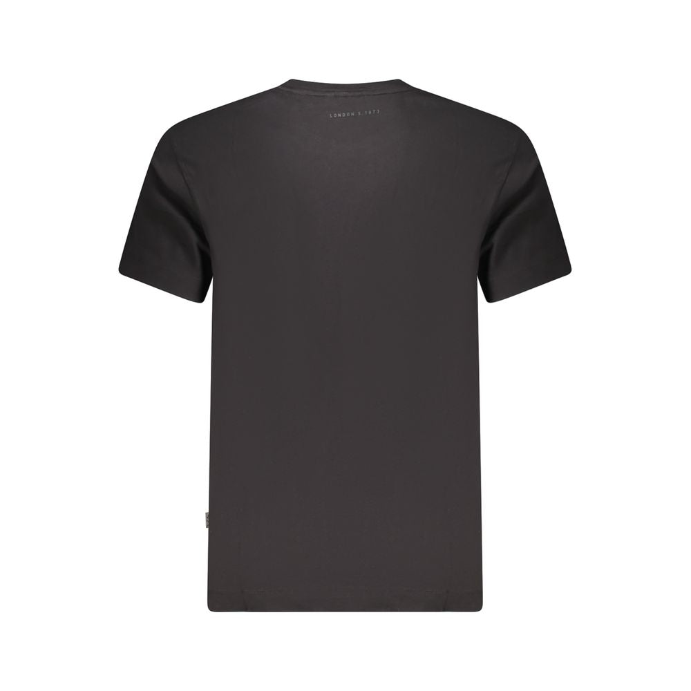 T-Shirt by Pepe Jeans for men in cotton black, signature & print showcases a chic silhouette, artfully detailed with a chic and for a chic finish.