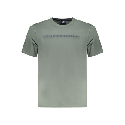 T-Shirt by North Sails for men in cotton green & print showcases a dramatic silhouette, elegantly detailed with a dramatic crew neckline and short-sleeve for a truly dramatic finish.