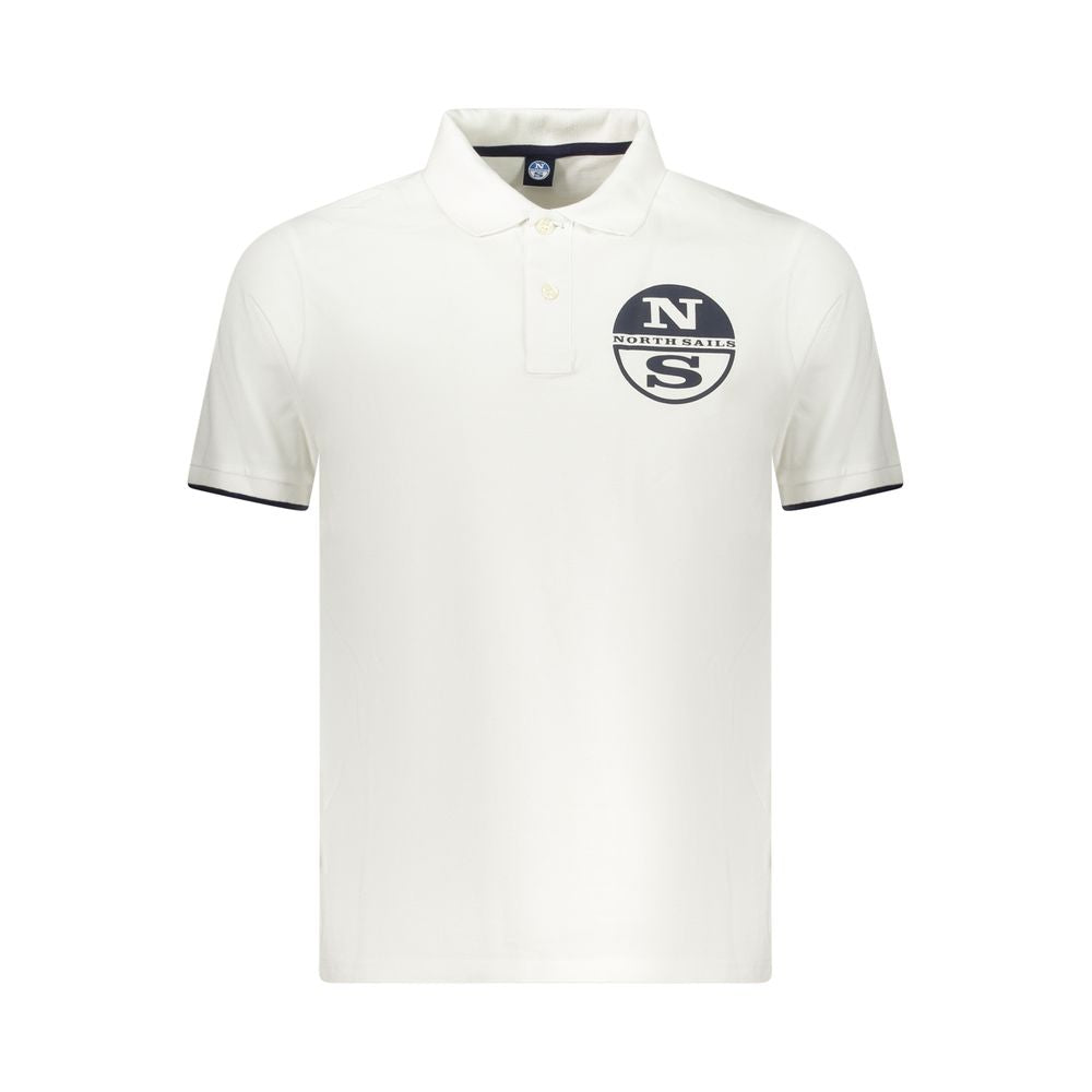 Polo Shirt by North Sails for men in cotton white & print presents a crisp silhouette, artfully detailed with a crisp and crisp .