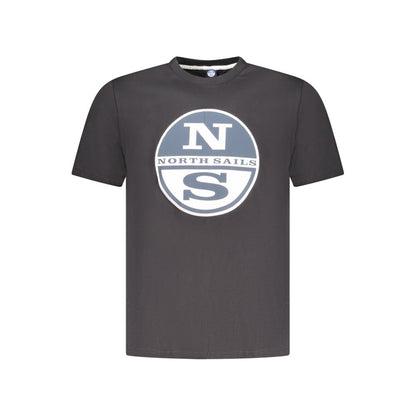 T-Shirt by North Sails for men in cotton black & print features an edgy silhouette, meticulously detailed with a sophisticated short-sleeve and crew neckline for a truly edgy finish.