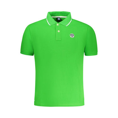 Polo Shirt by North Sails for men in cotton green presents a crisp silhouette, artfully detailed with a crisp and crisp .