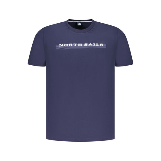 T-Shirt by North Sails for men in cotton blue & print showcases a fashionable silhouette, elegantly detailed with a fashionable short-sleeve and crew neckline for a sophisticated, high-fashion look.