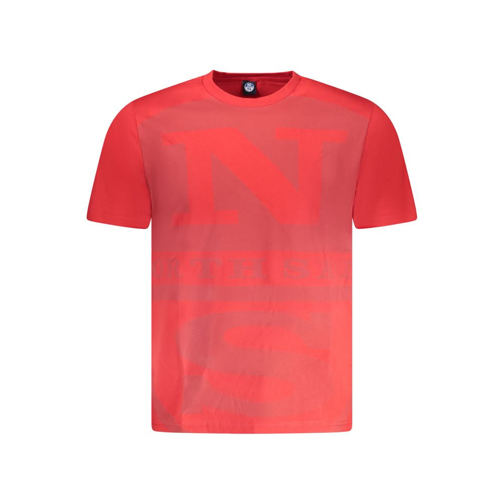 T-Shirt by North Sails for men in cotton red & print features an on trend silhouette, perfectly showcasing a on trend and crew neckline for an elevated aesthetic.