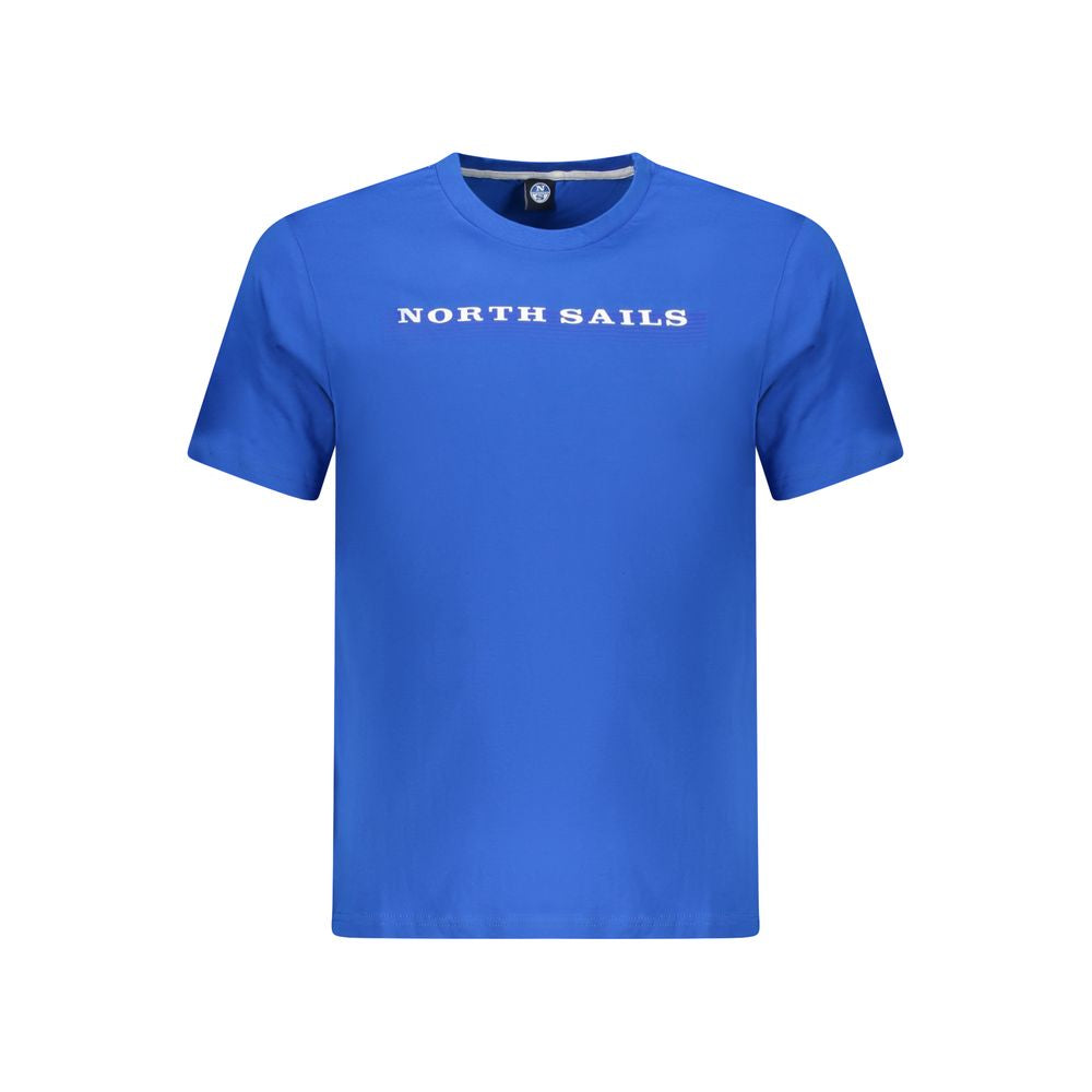 T-Shirt by North Sails for men in cotton blue showcases a dramatic silhouette, elegantly detailed with a dramatic crew neckline and for a truly dramatic finish.