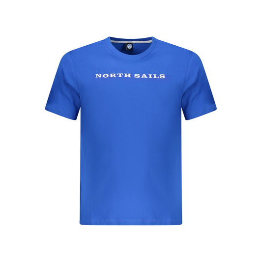 T-Shirt by North Sails for men in cotton blue showcases a dramatic silhouette, elegantly detailed with a dramatic crew neckline and for a truly dramatic finish.