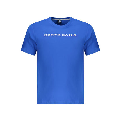 T-Shirt by North Sails for men in cotton blue features an on trend silhouette, perfectly showcasing a on trend and crew neckline for an elevated aesthetic.