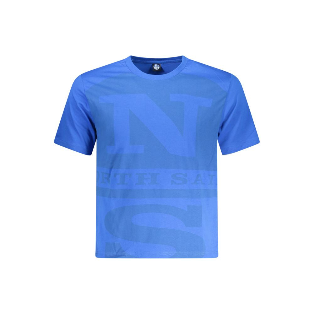 T-Shirt by North Sails for men in cotton blue & print showcases a unassuming silhouette, artfully detailed with a refined crew neckline and unassuming for a sophisticated, contemporary look.