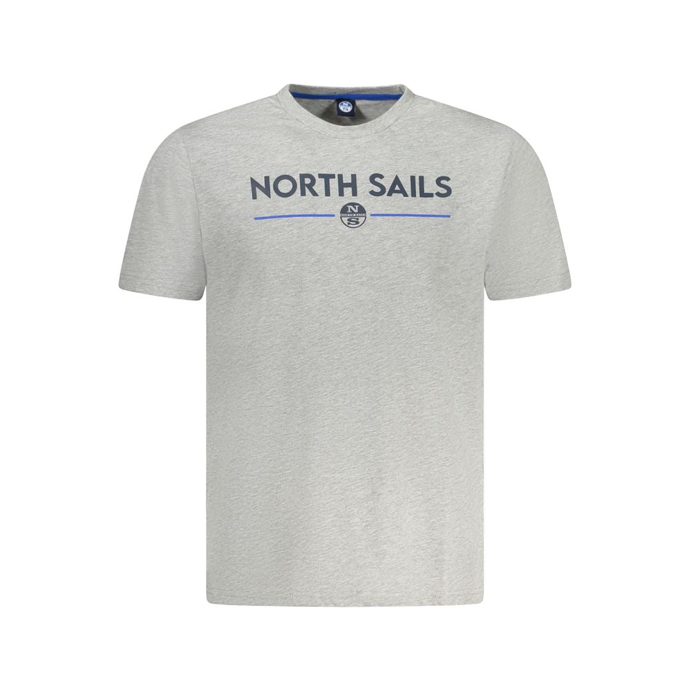 T-Shirt by North Sails for men in cotton brown, gray & print showcases a chic silhouette, artfully detailed with a chic crew neckline and short-sleeve for a chic finish.