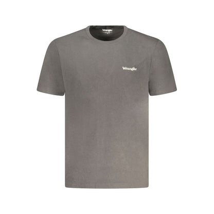 T-Shirt by Wrangler for men in cotton black & print showcases a dramatic silhouette, elegantly detailed with a dramatic crew neckline and short-sleeve for a truly dramatic finish.