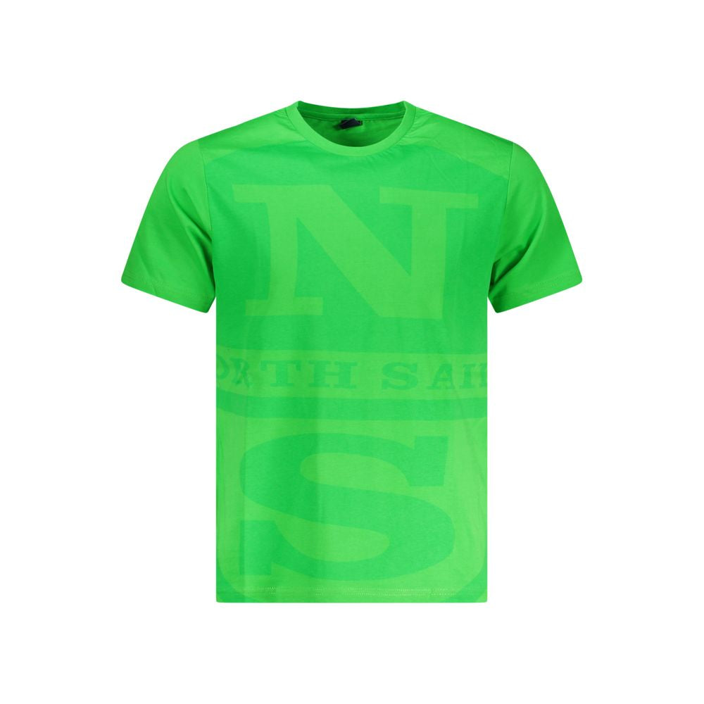 T-Shirt by North Sails for men in cotton green & print showcases a chic silhouette, artfully detailed with a chic crew neckline and for a chic finish.