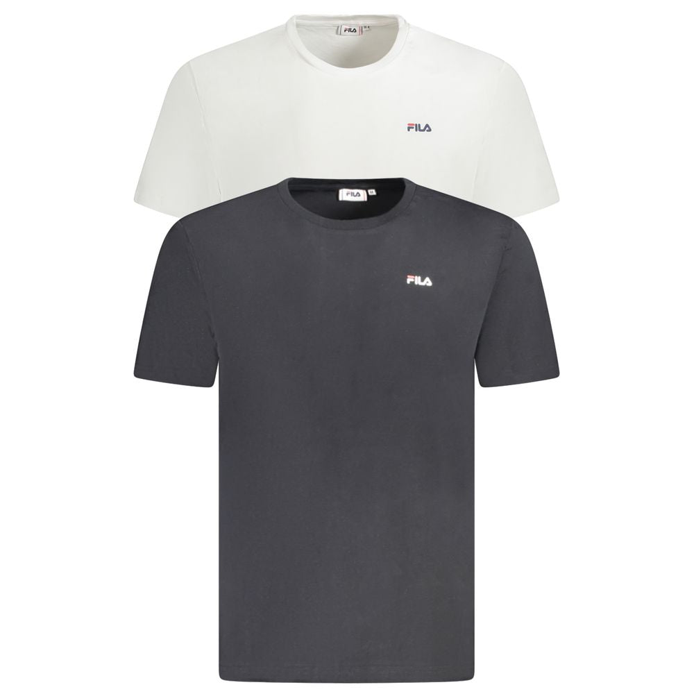 T-Shirt by Fila for men in organic cotton black, white & print features an edgy silhouette, meticulously detailed with a sophisticated and for a truly edgy finish.