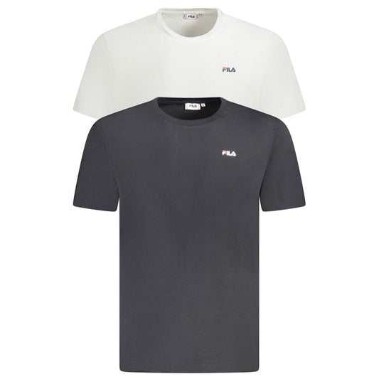 T-Shirt by Fila for men in organic cotton black, white & print features an edgy silhouette, meticulously detailed with a sophisticated and for a truly edgy finish.