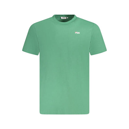 T-Shirt by Fila for men in organic cotton green & print features a plush silhouette, showcasing a sophisticated and for a truly plush finish.