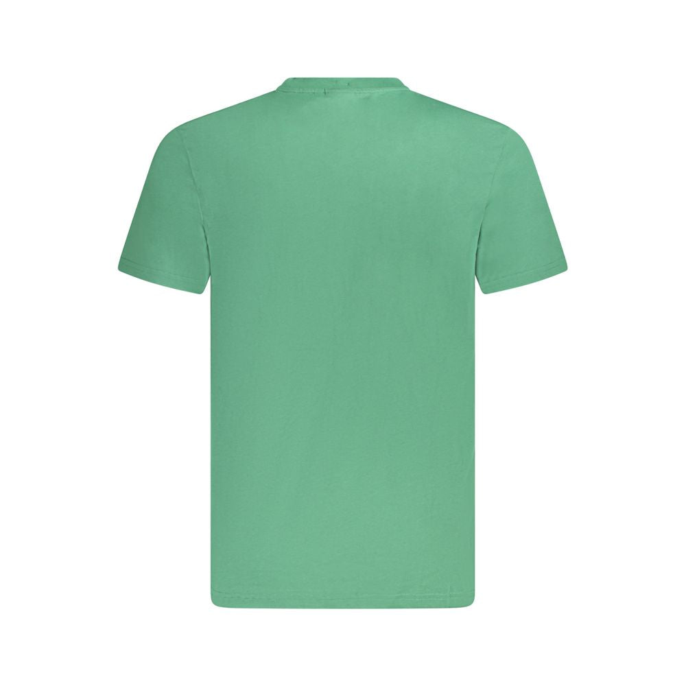T-Shirt by Fila for men in organic cotton green & print showcases a unassuming silhouette, artfully detailed with a refined and unassuming for a sophisticated, contemporary look.