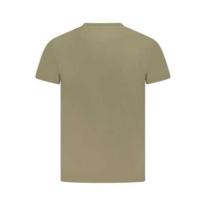 T-Shirt by Timberland for men in denim cotton green & signature features a plush silhouette, showcasing a sophisticated crew neckline and for a truly plush finish.