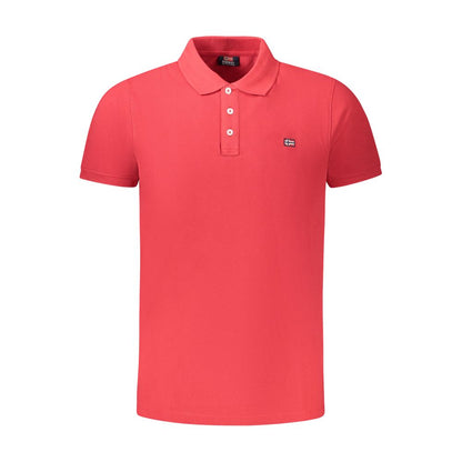 Polo Shirt by Norway 1963 for men in cotton red showcases a sharp silhouette, detailed with a refined and sharp short-sleeve for a sophisticated finish.
