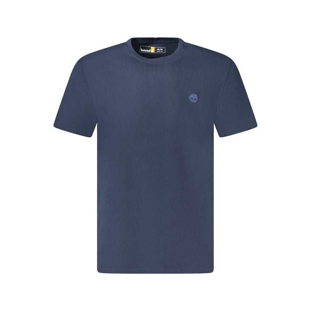 T-Shirt by Timberland for men in cotton blue features an on trend silhouette, perfectly showcasing a on trend short-sleeve and crew neckline for an elevated aesthetic.