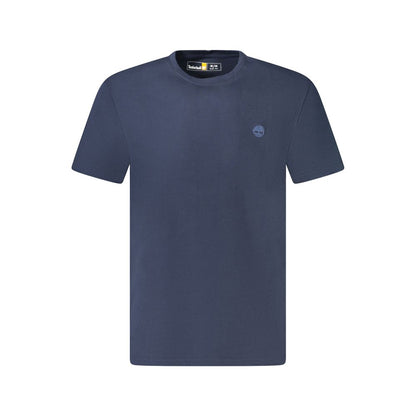 T-Shirt by Timberland for men in cotton blue features an on trend silhouette, perfectly showcasing a on trend short-sleeve and crew neckline for an elevated aesthetic.