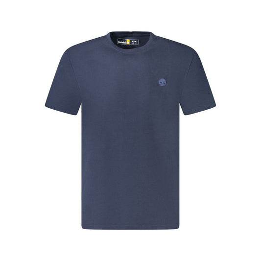 T-Shirt by Timberland for men in cotton blue features an on trend silhouette, perfectly showcasing a on trend short-sleeve and crew neckline for an elevated aesthetic.