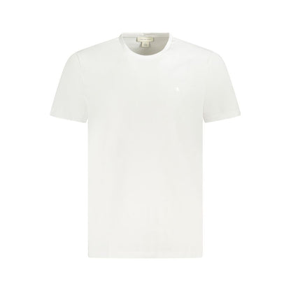 T-Shirt by Calvin Klein for men in cotton white features a plush silhouette, showcasing a sophisticated crew neckline and short-sleeve for a truly plush finish.