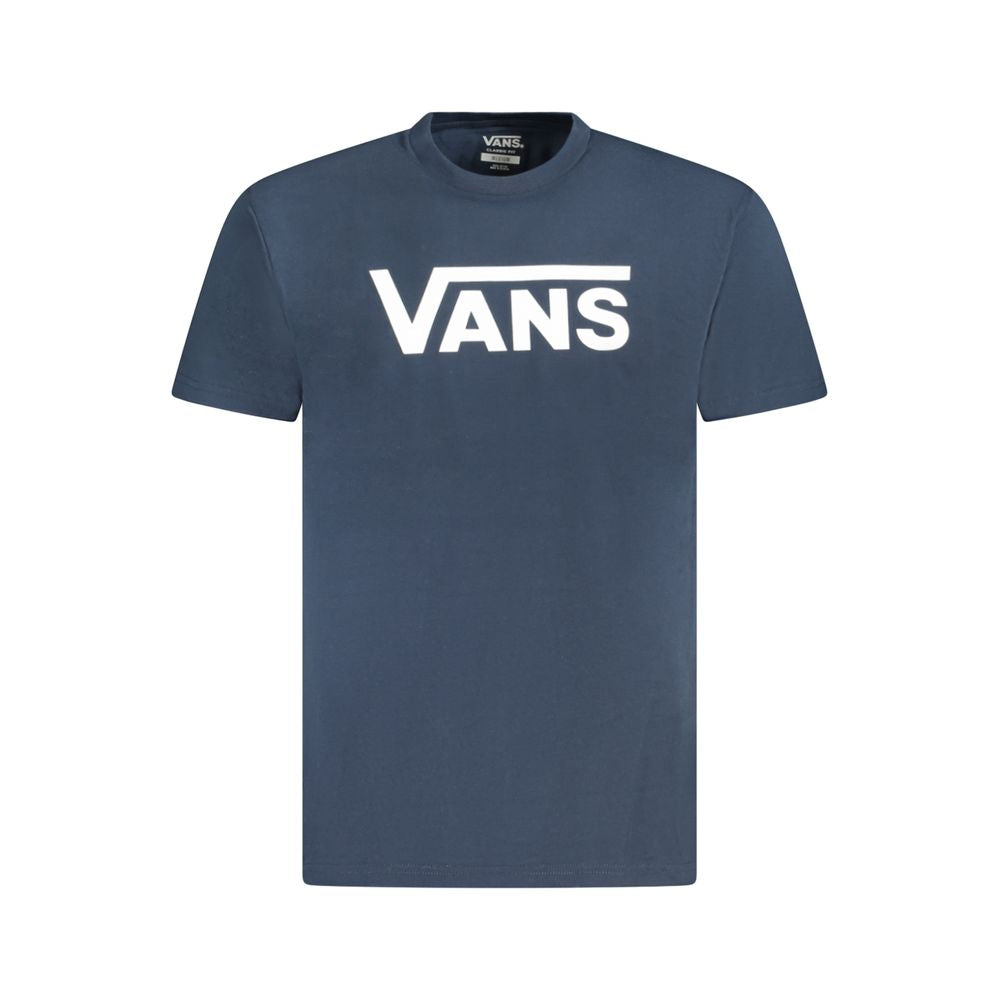 T-Shirt by Vans for men in cotton blue, signature & print showcases a dramatic silhouette, elegantly detailed with a dramatic crew neckline and short-sleeve for a truly dramatic finish.