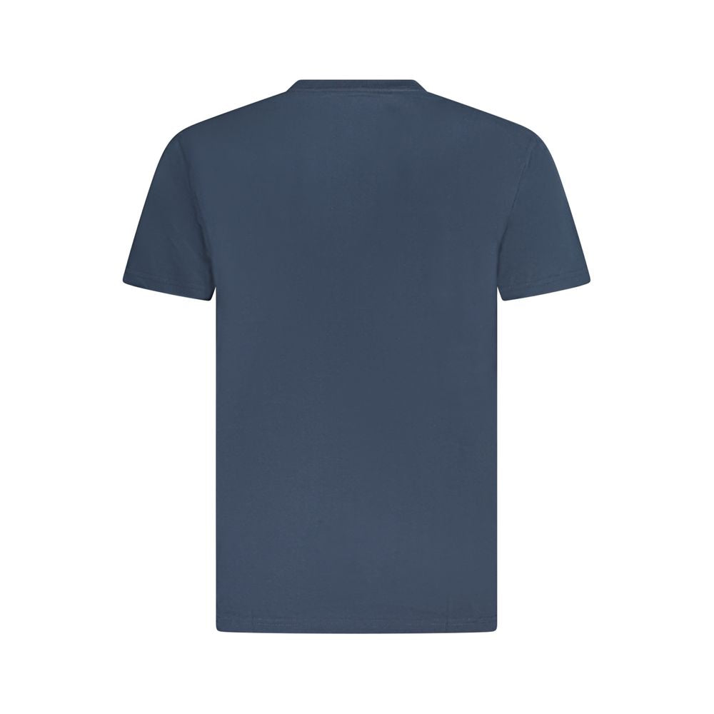 T-Shirt by Vans for men in cotton blue, signature & print showcases a fashionable silhouette, elegantly detailed with a fashionable and crew neckline for a sophisticated, high-fashion look.