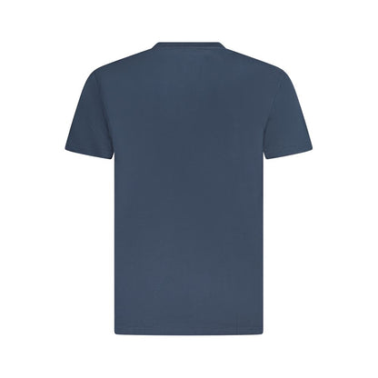 T-Shirt by Vans for men in cotton blue, signature & print showcases a fashionable silhouette, elegantly detailed with a fashionable and crew neckline for a sophisticated, high-fashion look.