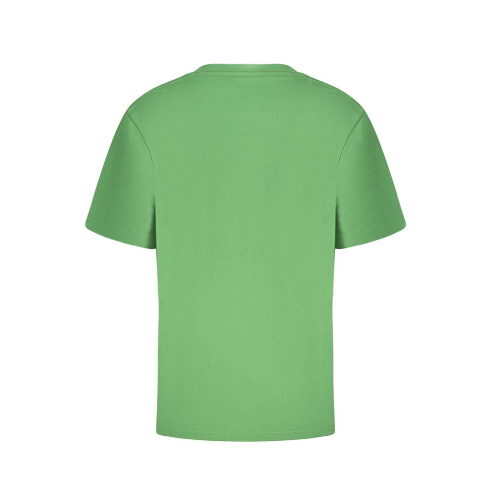 T-Shirt by Vans for men in cotton green, signature & print features a plush silhouette, showcasing a sophisticated crew neckline and for a truly plush finish.