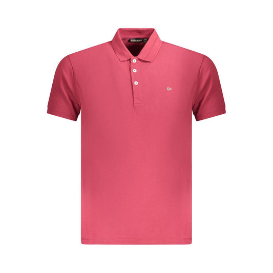 Polo Shirt by Napapijri for men in cotton red features a eye catching silhouette, showcasing a refined and short-sleeve for a eye catching finish.