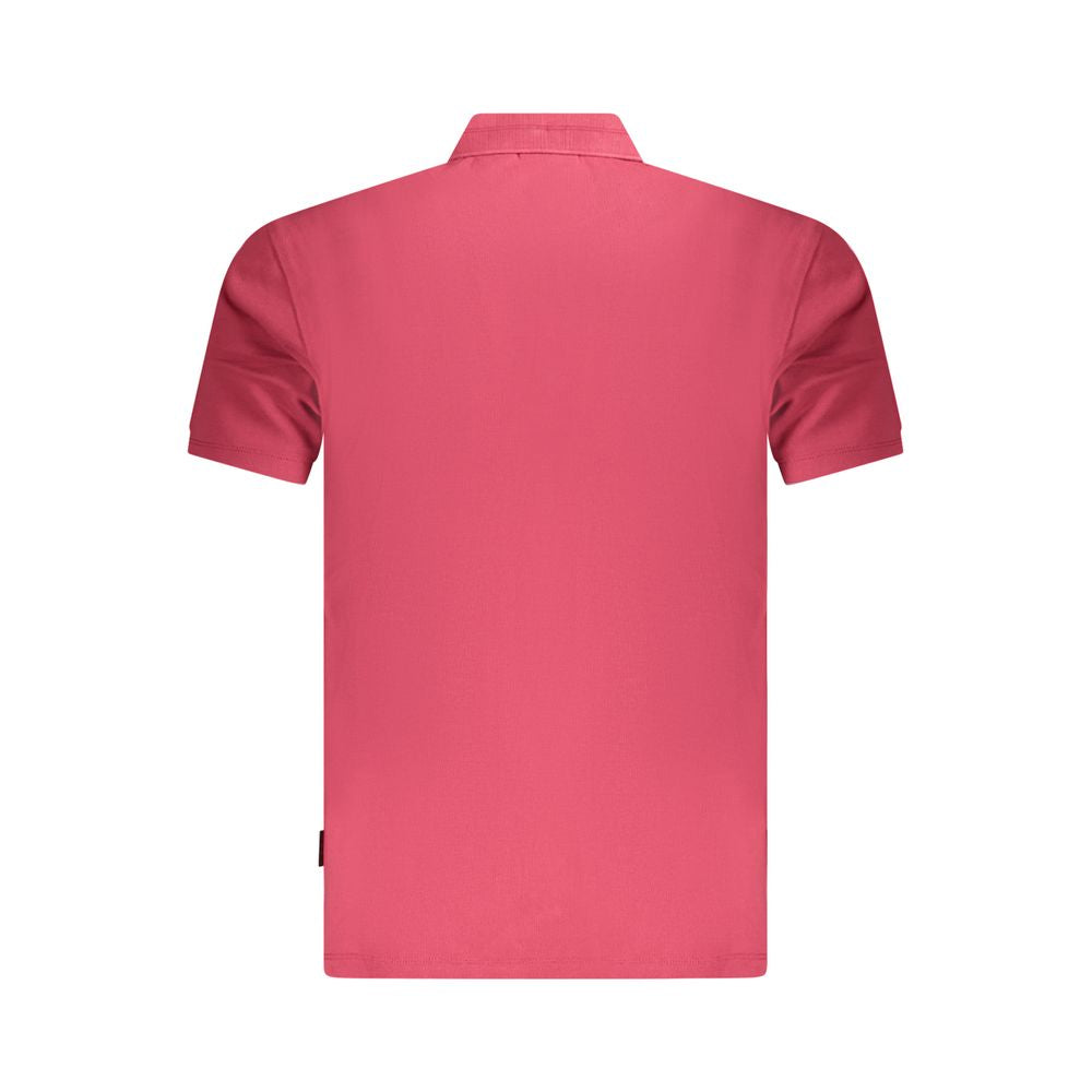 Polo Shirt by Napapijri for men in cotton red showcases a sharp silhouette, detailed with a refined and sharp for a sophisticated finish.