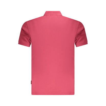 Polo Shirt by Napapijri for men in cotton red showcases a sharp silhouette, detailed with a refined and sharp for a sophisticated finish.