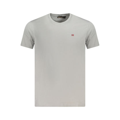 Napapijri Men's Relaxed-Fit Regular-Fit Crew Neck Cotton T-Shirt - Brown Gray