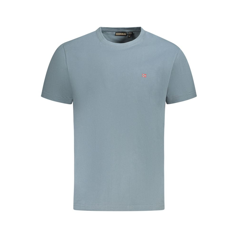 T-Shirt by Napapijri for men in cotton brown, gray & signature showcases a fashionable silhouette, elegantly detailed with a fashionable and crew neckline for a sophisticated, high-fashion look.