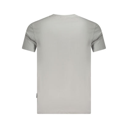 Napapijri Men's Relaxed-Fit Regular-Fit Crew Neck Cotton T-Shirt - Brown Gray