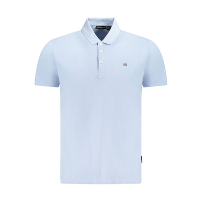 Polo Shirt by Napapijri for men in cotton light-blue showcases a enviable silhouette, featuring a refined and for a enviable finish.
