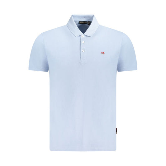 Polo Shirt by Napapijri for men in cotton light-blue showcases a enviable silhouette, featuring a refined and for a enviable finish.
