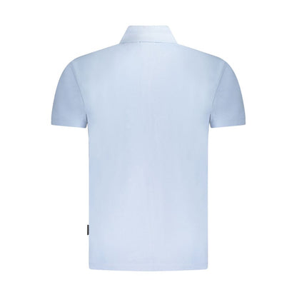 Polo Shirt by Napapijri for men in cotton light-blue presents a distinguished silhouette, showcasing a sophisticated and distinguished for a truly distinguished finish.