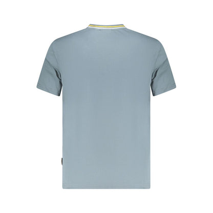 T-Shirt by Napapijri for men in organic cotton brown & gray showcases a fashionable silhouette, elegantly detailed with a fashionable and for a sophisticated, high-fashion look.