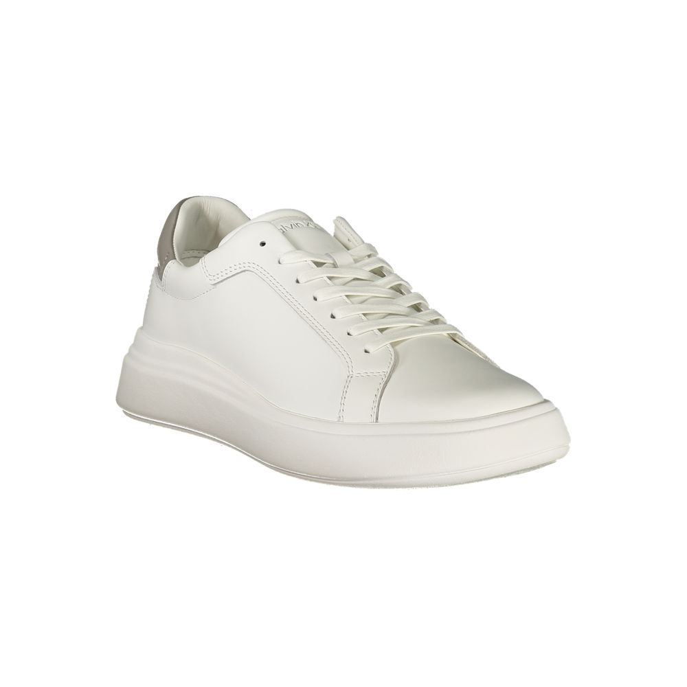 Sneakers by Calvin Klein for men in polyester gray, white & print features an sumptuous design from the Men's Fashion Polyester Sneakers collection, highlighting a sumptuous fashion style for a premium, high-fashion look.