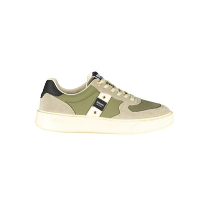 Sneakers by Blauer for men in polyester polyethylene leather green presents a sumptuous silhouette as Men's Casual Polyester Polyethylene Leather Sneakers, expertly defined by a sumptuous casual style for a sumptuous, high-fashion look.