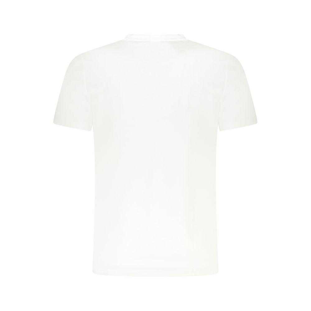T-Shirt by Cavalli Class for men in cotton white & print features a plush silhouette, showcasing a sophisticated crew neckline and for a truly plush finish.