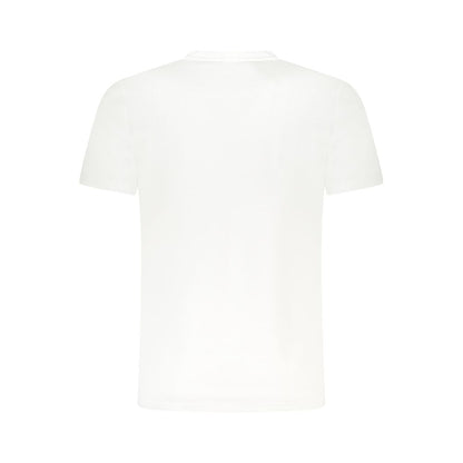 T-Shirt by Cavalli Class for men in cotton white & print features a plush silhouette, showcasing a sophisticated crew neckline and for a truly plush finish.