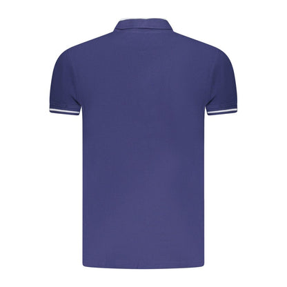 Polo Shirt by Cavalli Class for men in cotton blue presents a crisp silhouette, artfully detailed with a crisp and crisp .